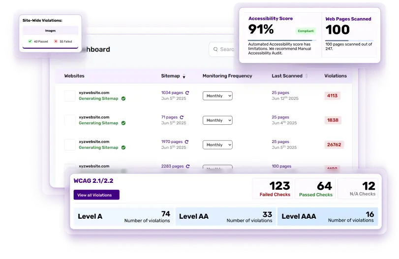 Accessibility Scanning & Monitoring